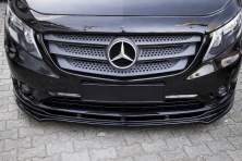 Передня Lip накладка EuroCap (чорна) для Mercedes Vito/V-class W447 2014- рр