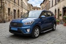 Бокові пороги Duru (2 шт., Алюміній) Hyundai Creta 2014-2020 рр.