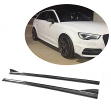 Бокові пороги (для S-Line HB 2012-2016, Карбон) Audi A3 2012-2020 рр.