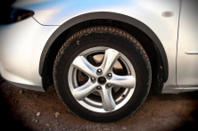 Накладки на арки (SD-SW) (4 шт, чорні, ABS-пластик) Mazda 6 2003-2008 рр.