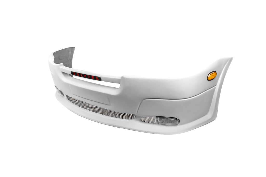 Накладка на передній бампер 2 фари 2006-2011 (під фарбування) для Volkswagen Crafter рр