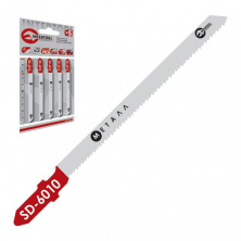 набор полотен 5 ед. для лобзика. Рабочая длина 75 мм, шаг зуба 1,2 мм, для работы с листовым металлом.