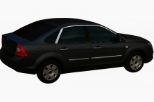 Верхня окантовка скла HB (6 шт, нерж.) Ford Focus II 2008-2011 рр.