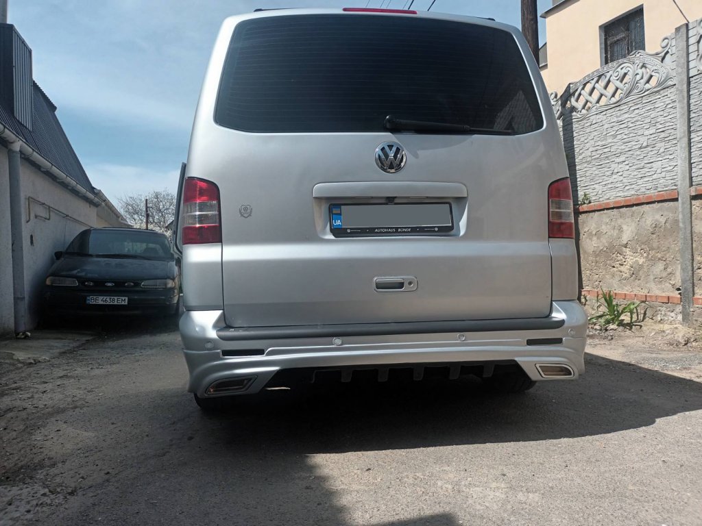 Накладка на задній бампер Sport 2 (під фарбування) для Volkswagen T5 Multivan 2003-2010 рр