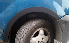 Накладки на арки (4 шт, чорні) Пластик для Renault Kangoo 1998-2008 рр