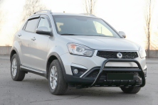Кенгурятник WT003 Black (нерж.) SsangYong Korando 2010-2019 рр.