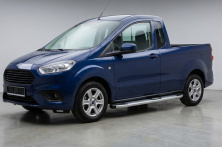 Бокові пороги Mevsim Grey (2 шт., Алюміній) Ford Courier 2014-2023 рр.