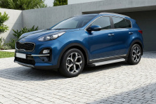 Бокові пороги Maya V2 (2 шт., Алюміній) Kia Sportage 2021- рр.