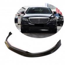 Накладка на передній бампер Lip (для Base 2016-2019, Карбон) Mercedes E-сlass W213 2016-2023 рр.