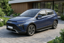Бокові пороги Bosphore Grey (2 шт., Алюміній) Hyundai Bayon 2021- рр.