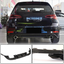Дифузор заднього бампера (для Base/GTI HB 2017-2020, Карбон) Volkswagen Golf 7/E-Golf 2012-2020 рр.