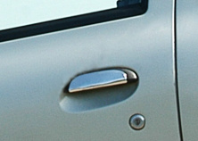 Накладки на ручки (4 шт, нерж) Carmos - Турецька сталь Renault Scenic 1998-2003 рр.
