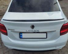 Спойлер LIP (Sunplex, чорний) (118,5см *5,5см) Dacia Logan II 2013-2022 рр.