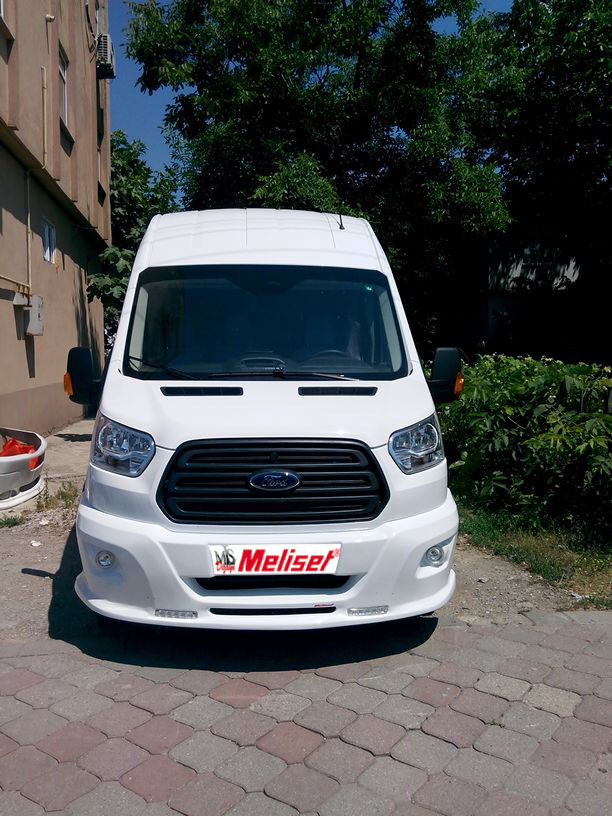 Накладка на передній бампер LED (2014-2019, під фарбування) для Ford Transit 2014- рр