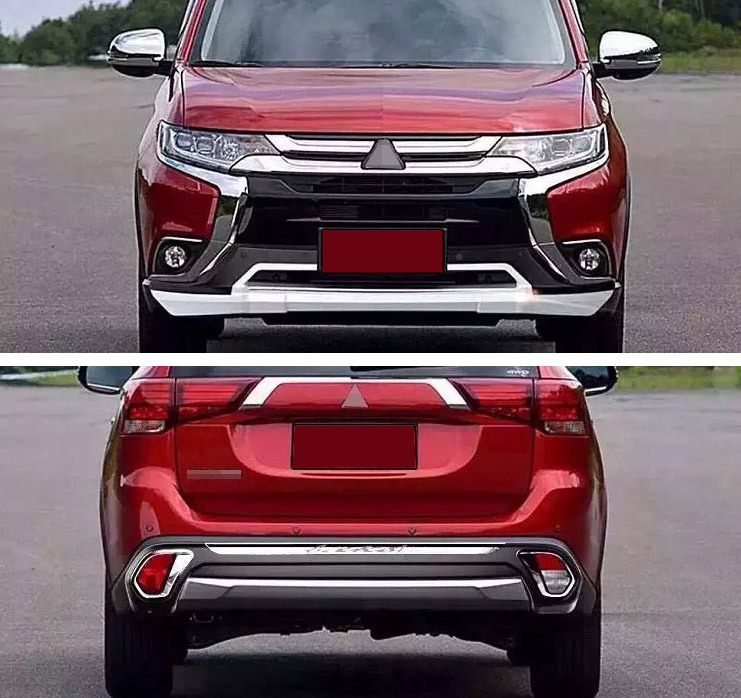 Передня і задня накладки (2 шт., 2016-2024) для Mitsubishi Outlander рр