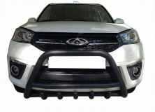 Кенгурятник WT003 Black (нерж) Chery Tiggo 3 2005- рр.
