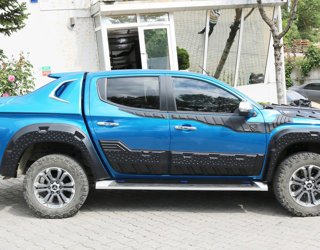 Молдинг двері EuroCap (6 шт, ABS) для Mitsubishi L200 2015-2024 рр