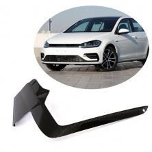 Накладки на передній бампер (R/R-line HB 2017-2020, Карбон) Volkswagen Golf 7/E-Golf 2012-2020 рр.