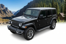Бокові пороги Maya V1 (2 шт., Алюміній) Jeep Wrangler 2018- рр.