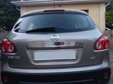 Накладка над номером (нерж.) Без кнопки, OmsaLine - Італійська нержавійка Nissan Qashqai 2007-2010 рр.
