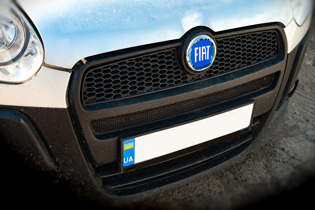 Емблема (синя, самоклейка) 75 мм для Тюнінг Fiat
