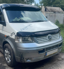 Козирьок на лобове скло (чорний глянець, 5мм) для Volkswagen T5 Multivan 2003-2010 рр