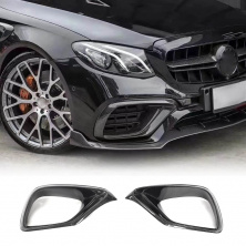 Накладки на передній бампер (для E63 AMG 2016-2019, Карбон) Mercedes E-сlass W213 2016-2023 рр.