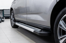Бокові пороги Vision New Grey (2 шт., Алюміній) Стандартна база Ford Connect 2021- рр.