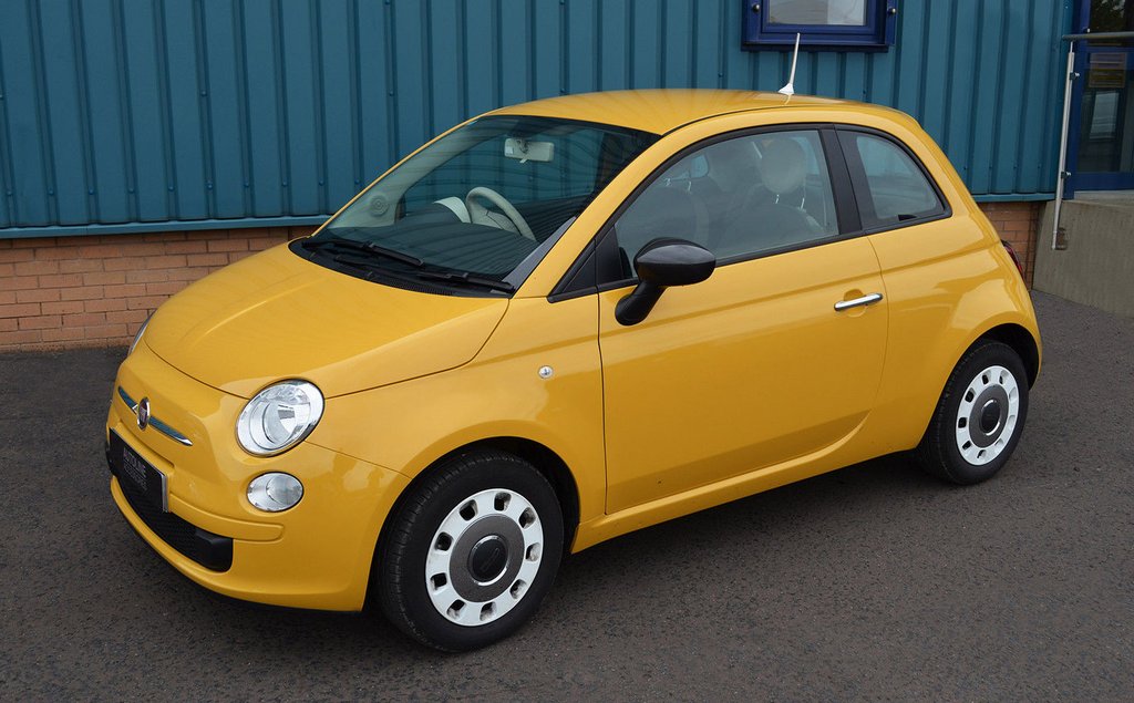 Накладки на дзеркала 2007-2015 (2 шт., натуральний карбон) для Fiat 500/500L