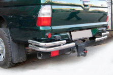 Задні кути AK003-Double (2 шт., нерж) Mitsubishi L200 1996-2006 рр.