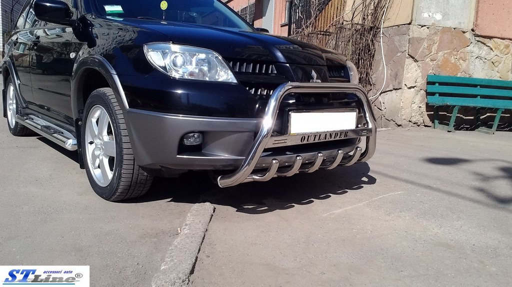 Кенгурятник (нерж.) для Mitsubishi Outlander 2001-2006 рр