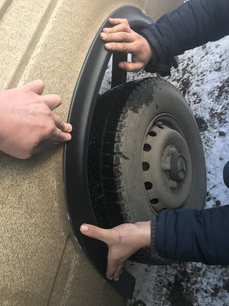 Накладки на арки (6 шт, чорні) для Volkswagen LT 1995-2006 рр