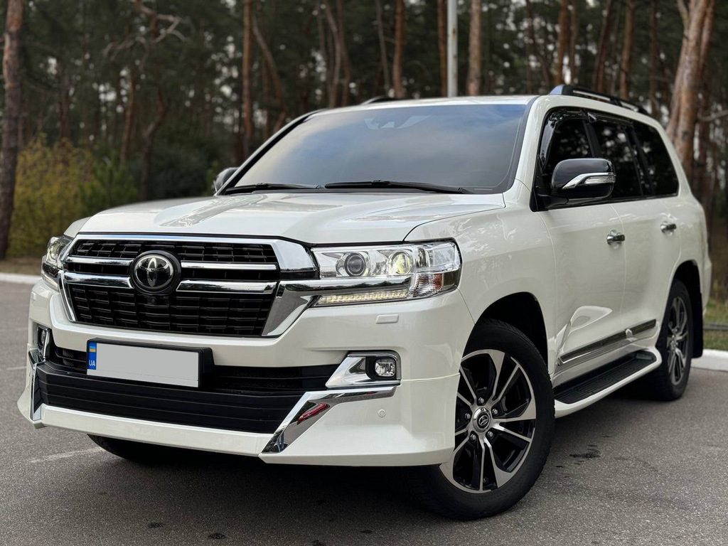 Кришки дзеркал (з повторювачем, стиль 2016) Білий колір для Toyota Land Cruiser 200 2007-2021 рр