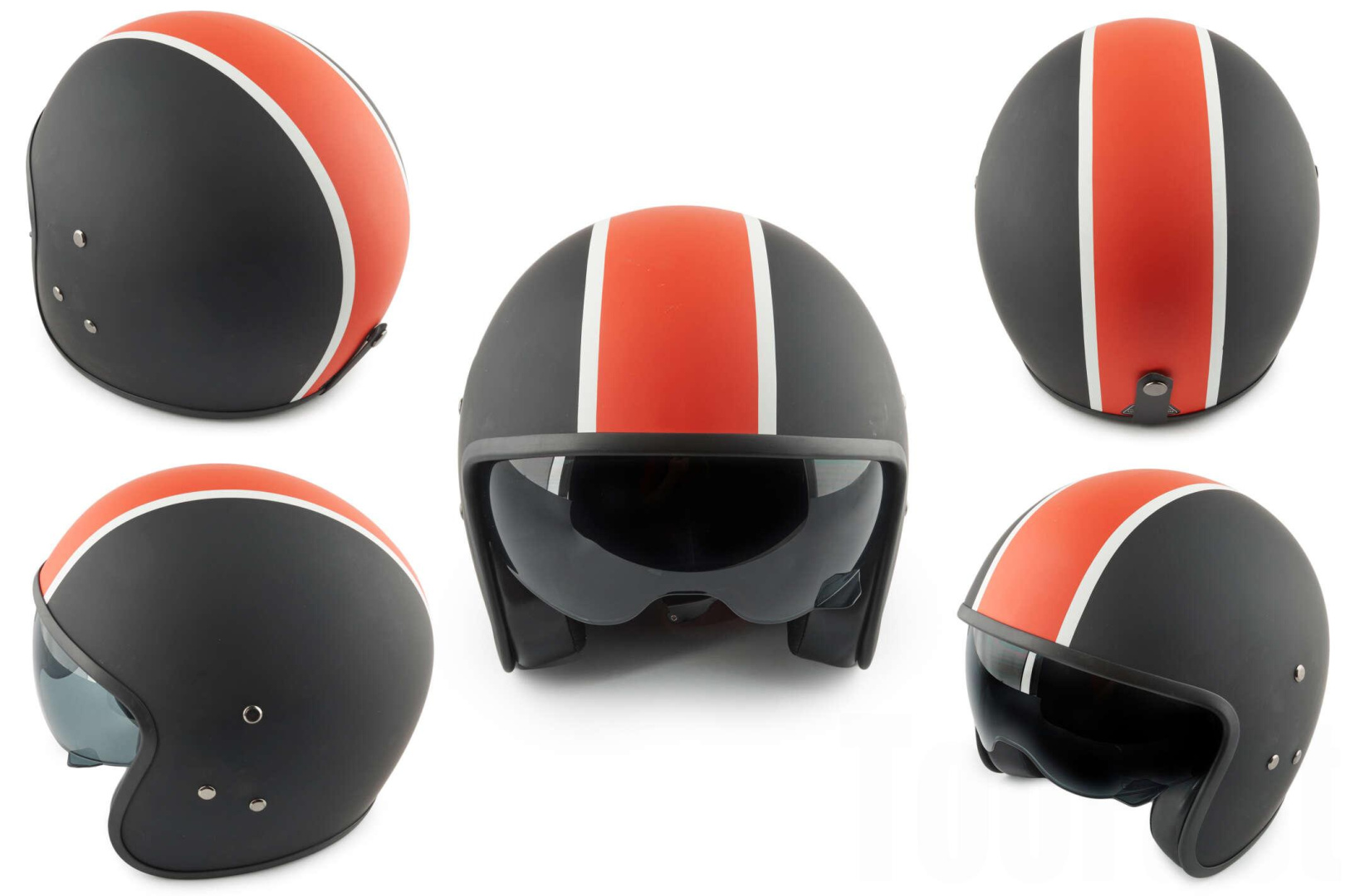 Шлем открытый   (mod:062) (size:L, черно-красный матовый, солнцезащитные очки)   LS2