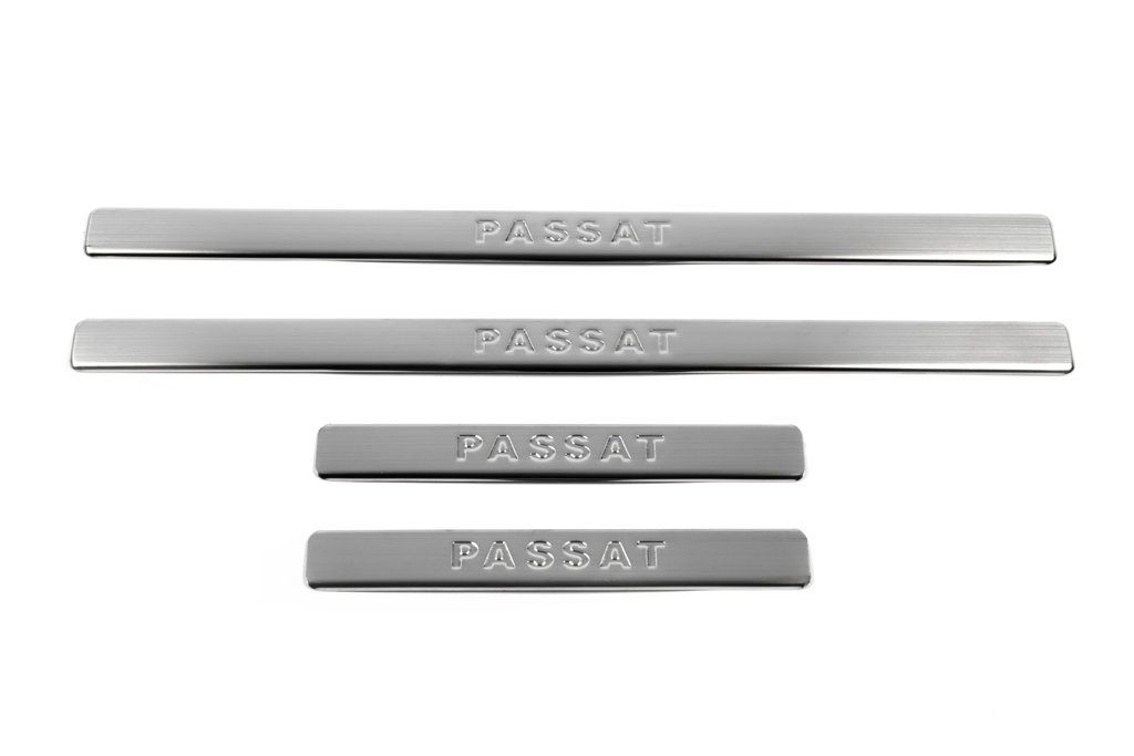 Накладки на пороги OmsaLine тип 2 (4 шт, нерж) для Volkswagen Passat B6 2006-2012рр
