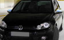 Накладки на дзеркала (HB, 2 шт, нерж) Carmos - Турецька сталь Volkswagen Golf 6 2008-2014 рр.