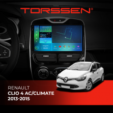 Штатна магнітола Torssen 2K Renault Clio 4 AC/Climate 13-15 FL9 4+64Gb 4G Carplay DSP