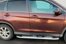 Бокові пороги Mevsim Grey (2 шт., Алюміній) Honda CRV 2012-2016 рр.