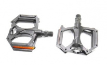 Педали велосипедные MTB широкие 9/16 (100x100x23mm) алюминиевые, чёрные M195DU