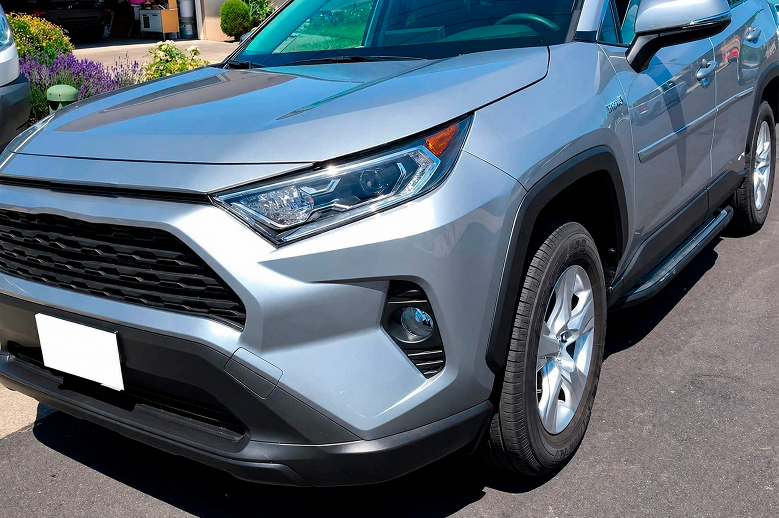 Бокові пороги OEM V2B (2 шт, алюміній) для Toyota Rav 4 2019-2025 рр