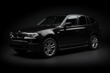Бокові пороги Allmond Black (2 шт., Алюміній) BMW X3 E83 2003-2010 рр.