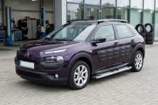 Бокові пороги Mevsim Grey (2 шт., Алюміній) Citroen Cactus 2014-2020 рр.