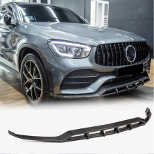 Накладка на передній бампер Lip (для AMG-Line 2020+, Карбон) Mercedes GLC X253 2015-2022 рр.