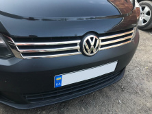 Накладки на решітку (2 шт, нерж) OmsaLine - Італійська нержавійка Volkswagen Caddy 2010-2015 рр.