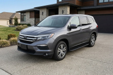 Бокові пороги Bosphorus Black (2 шт., Алюміній) Honda Pilot 2015-2022 рр.