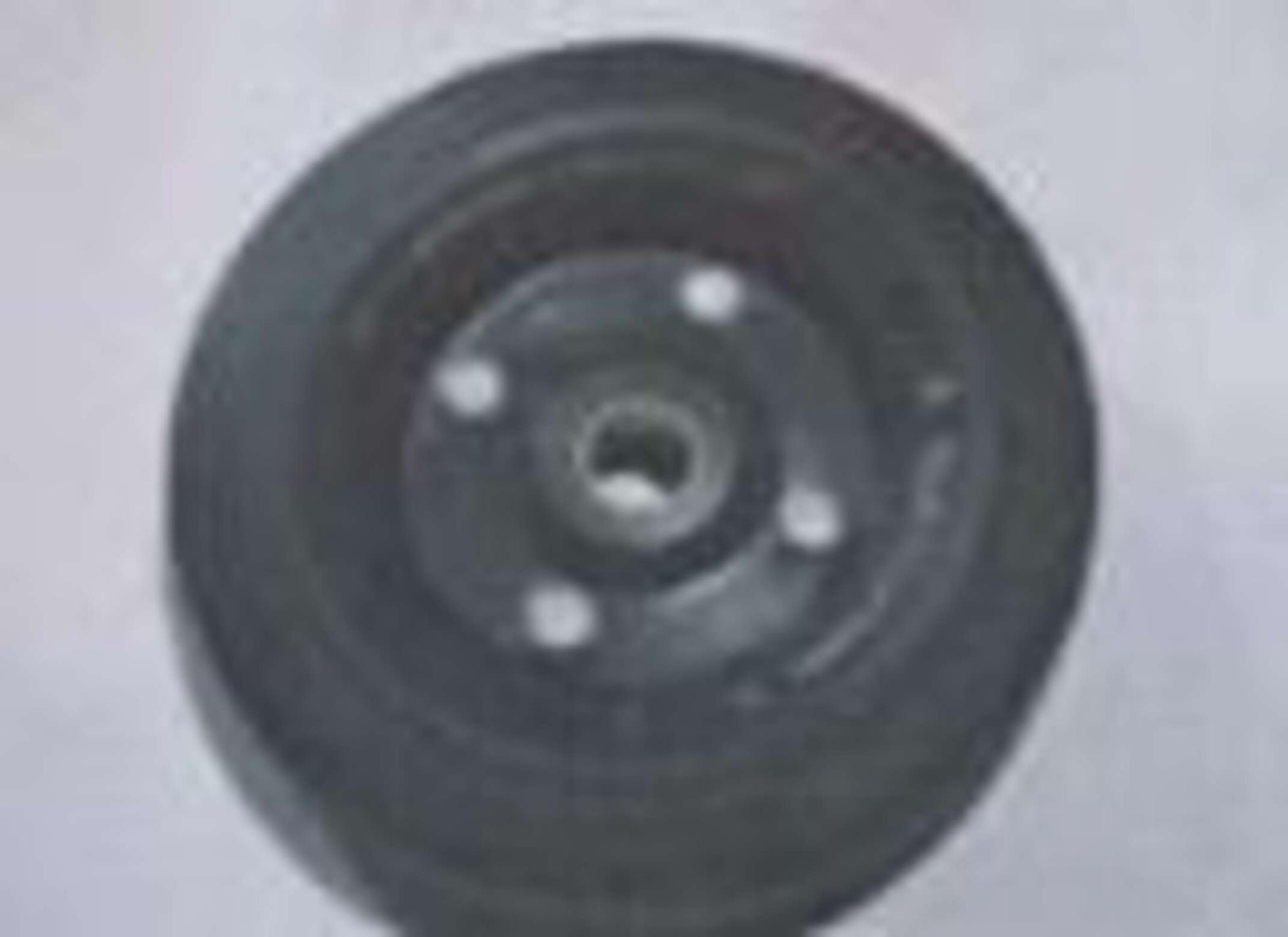 Колесо для тачек и платформ (литая резина)   (180/50- 100mm, под ось 17mm) (1 подшипник, 4 болта)   MRHD