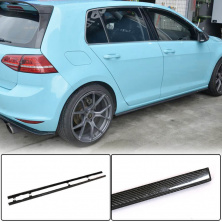 Бокові пороги (для R/R-line 2017-2020, Карбон) Volkswagen Golf 7/E-Golf 2012-2020 рр.