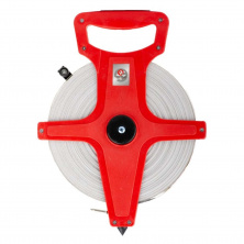 Рулетка геодезическая с полотном из стекловолокна 100 м*13 мм INTERTOOL