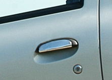 Накладки на ручки (нерж.) 2 шт, Carmos - Турецька сталь Renault Clio II 1998-2005 рр.