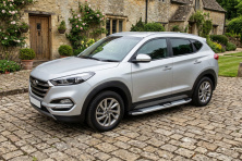 Бокові пороги Mevsim Grey (2 шт., Алюміній) Hyundai Tucson TL 2016-2021 рр.